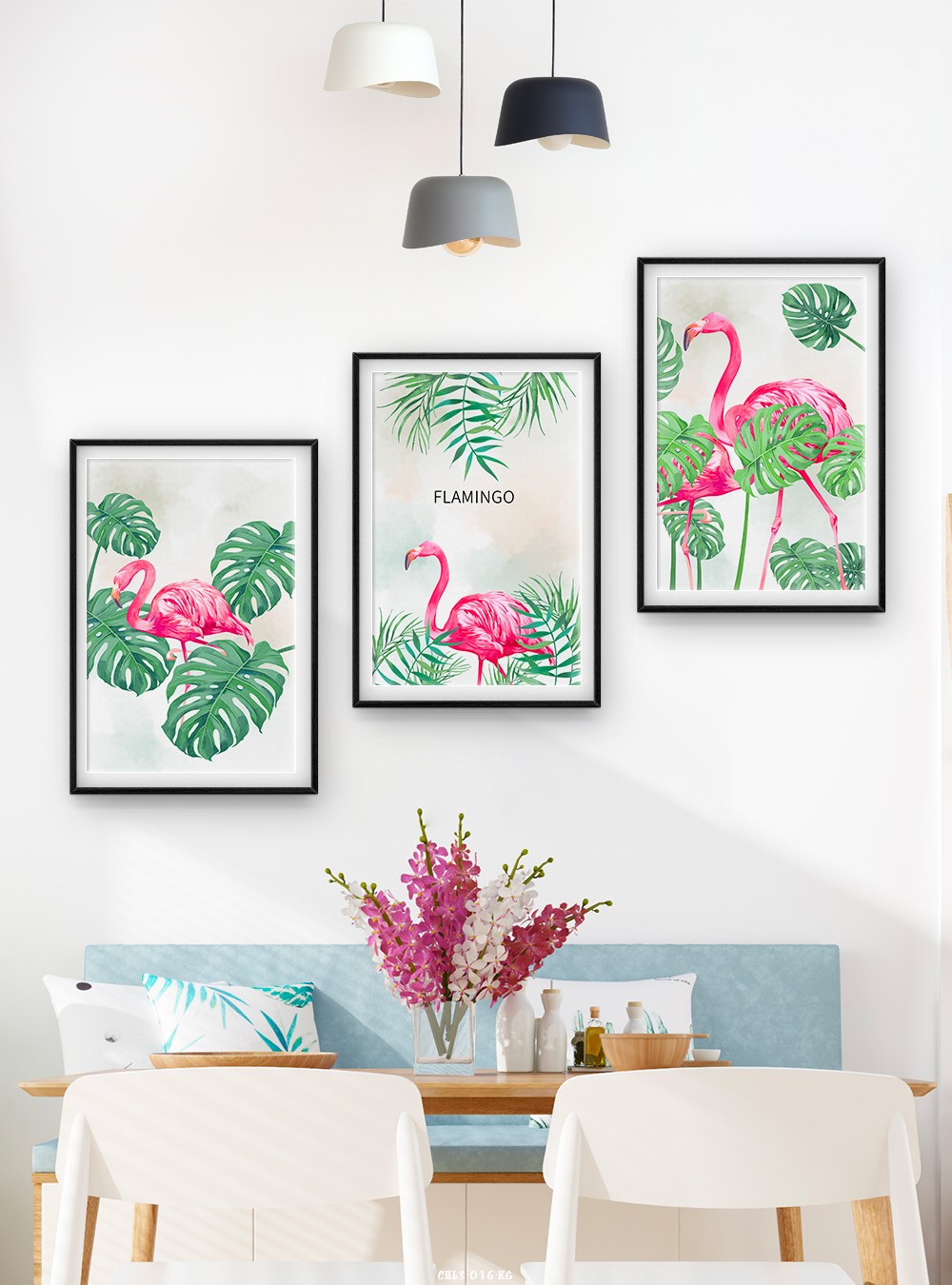 Hồng hạc - tranh vẽ CHL3-016-KG